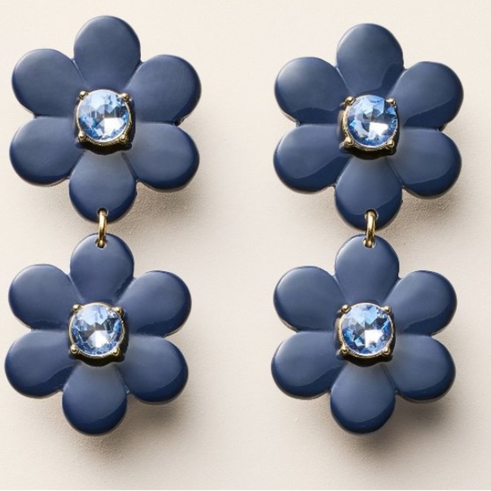 Kate Spade New York X Target Flower Linear Earrings Blue